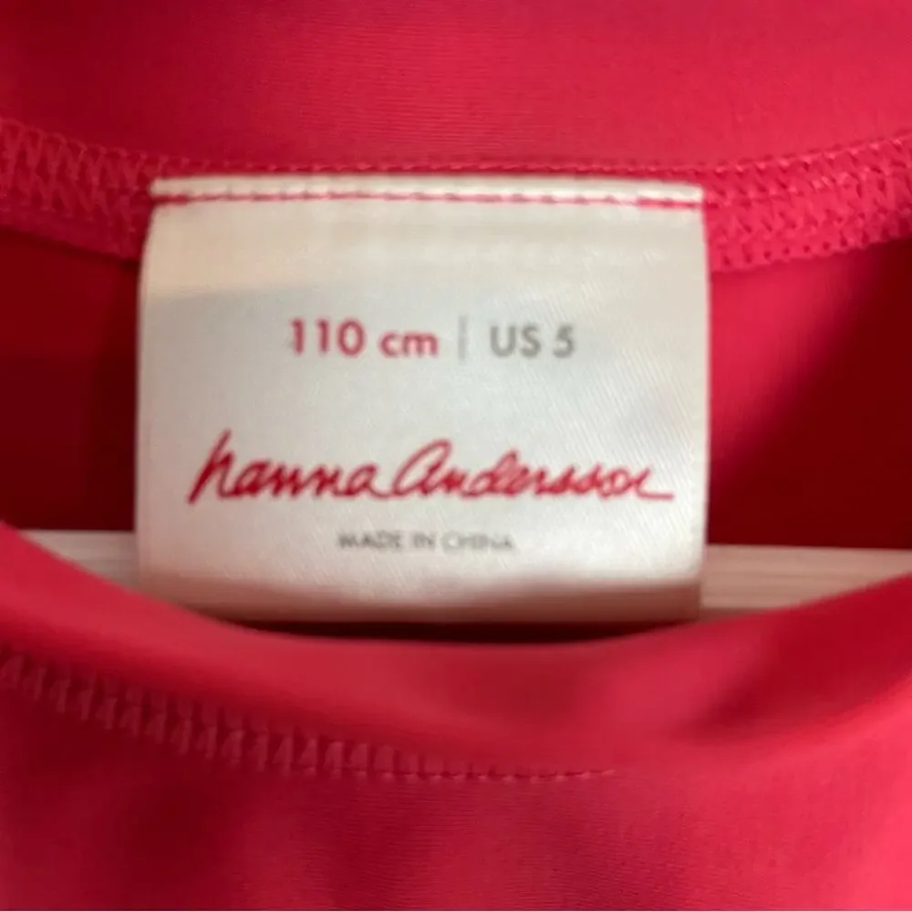 Hanna Andersson Pink Floral Printed Rash Guard 110/ 5